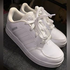 White adidas grand court cloudfoam